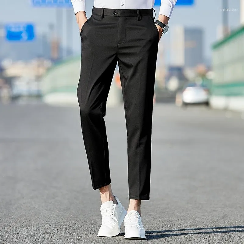 Men's Pants Male Young Han Edition Business Casual Small Nine Minutes Of And Comfortable Trousers For Clothing
