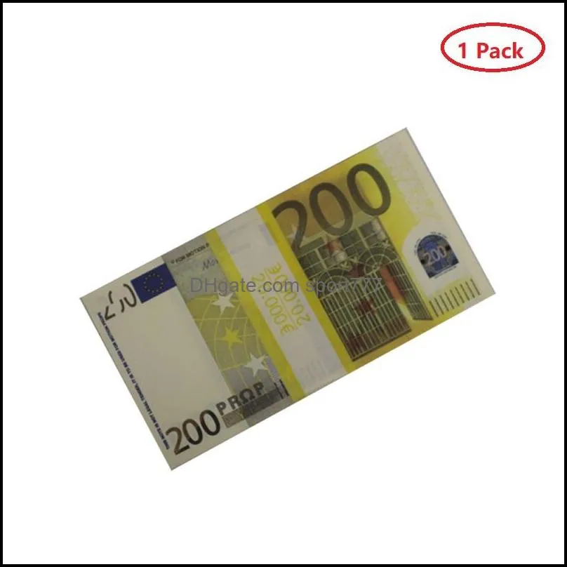Diğer Etkinlik Partisi Malzemeleri Prop Para Sahte Kütle Kopya Kağıt Oyuncaklar ABD 20 50 100 Sahte Dolar Euro Film Banknote Çocuklar İçin Noel Dhdil3tj3