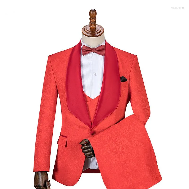 Herenpakken verschillende kleuren een blazer knop bruidegom smoking Shawl reverse bruidegomsman man heren bruiloft drie stukken