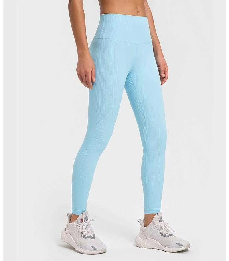 LU-362 Wysokie elastyczne legginsy do jogi Odzież gimnastyczna Running Fitness Slim Rajstopy sportowe Spodnie damskie