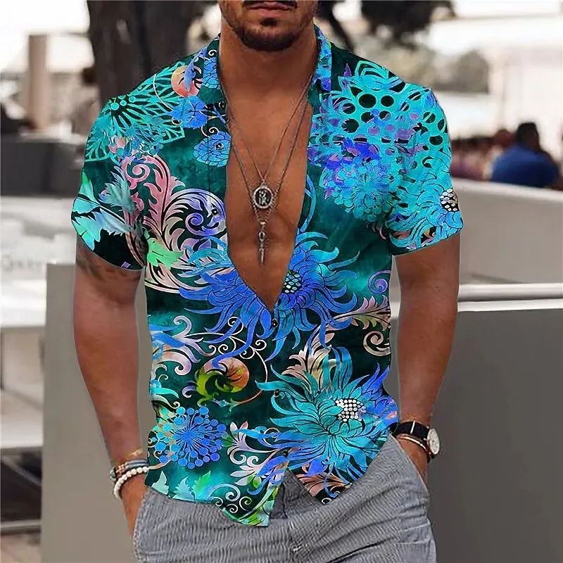 Casual Shirts Van Heren Hawaiiaanse Tropical Voor Mannen 3d Strand Vakantie Korte Mouw Zomer Extra Grote Tops Tee Shirt Man Bloemen Blouse 5xl Camisa 230130 Van 10 3 DHgate