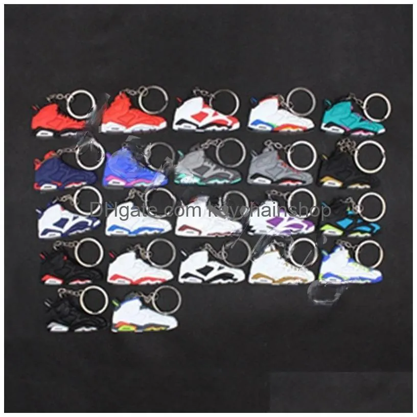 wholesale designer mini silicone sneaker keychain men women kids key ring gift shoes keychains handbag chain basketball shoe key