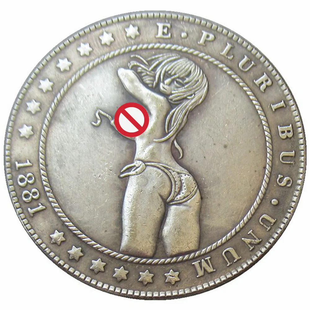 Hobo Coins USA MORGAN DOLLAR HAND CORVER COINS METAL MENTER HOMES #0098