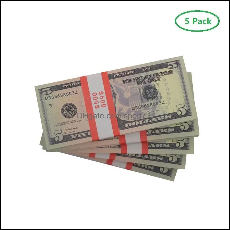 Funny Toys Replica Us Fake Money Kids Play Toy Or Family Game Paper Copy Banknote 100Pcs/Pack Drop Delivery Gifts Novelty Gag Dh51RLHGG