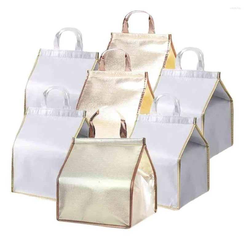 Storage Bags Foldable Large Cooler Bag Portable Food Cake Insulated Aluminum Foil Thermal Box Waterproof Ice Pack Lunch Delivery