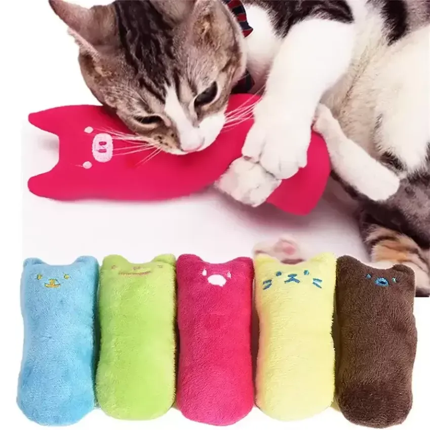 Mode mini -tanden slijpen Catnip speelgoed grappige interactieve pluche kattenspeelgoed huisdier kitten kauwen vocale klauwen duimbeet Toys BB0130