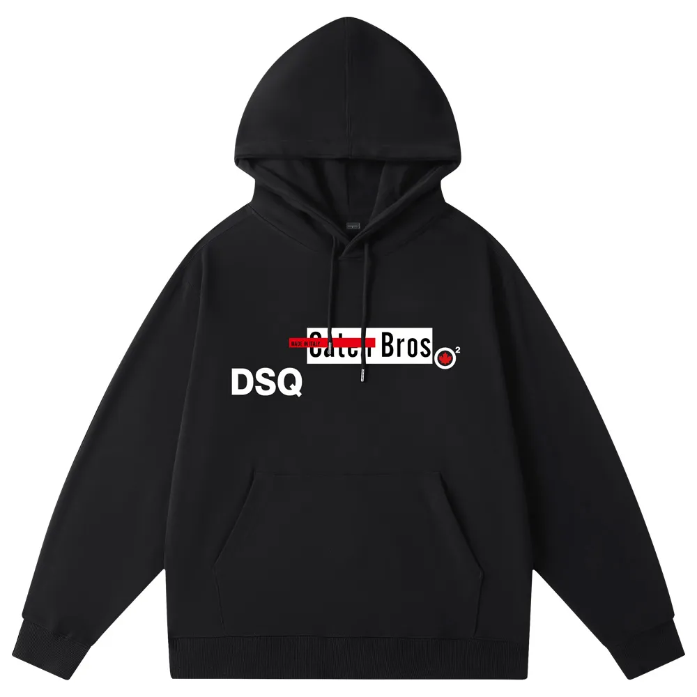 dsq2 m￤rke m￤ns hoodies tr￶jor med m￶ssa vinter hoodies varm avslappnad l￶s bokstav bomull huva tr￶ja street hip hop unisex huva pullpver tr￶ja