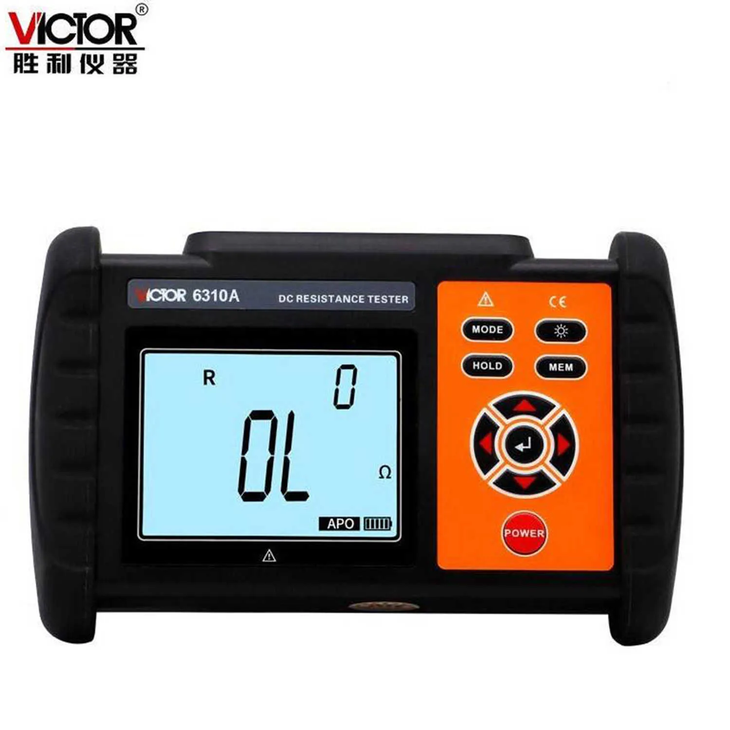 Victor 6310A VC6310A DC TESTANT DE LOBIÈRE LOBILITÉ Micro-ohmmètre OHMMETER LCD Affichage Micro Ohmmètre Test de résistance.