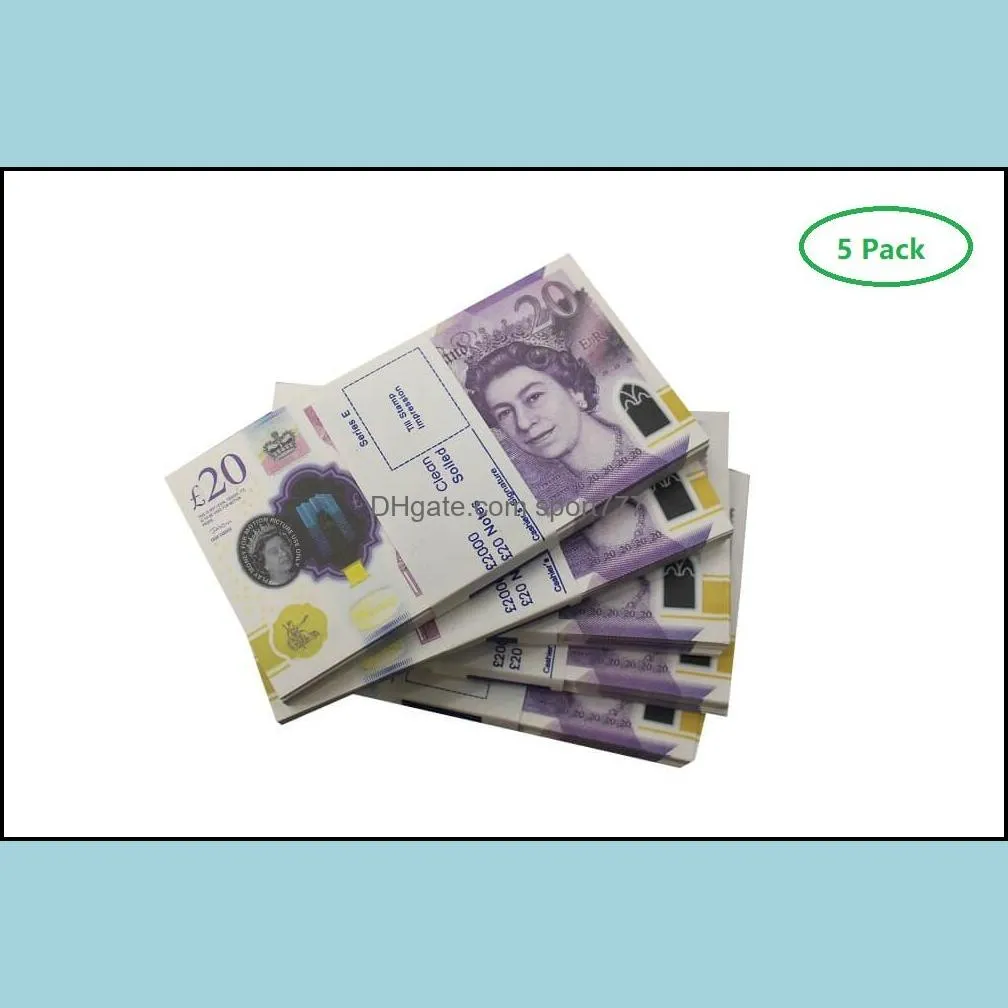 Yenilik Oyunları Kağıt Baskılı Para Oyuncakları Oynayın Birleşik Krallık GBP İngiliz 50 Hatıra Prop Oyuncak Çocuklar için Noel Hediyeleri veya Video Film D DHHF8CNWR