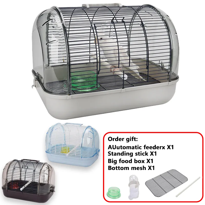 Bird Cages Portable Löstagbar papegoja Travel Lätt transport med handtag för små transporter 230130