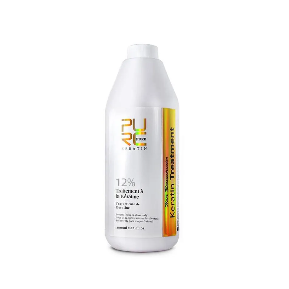 Schampo Conditioner PURC 12 1000ML KERATIN HÅR RÄTTNING Utjämningsbehandling för Curly Frizzy Care Brasilian Keratins Products Dhzir