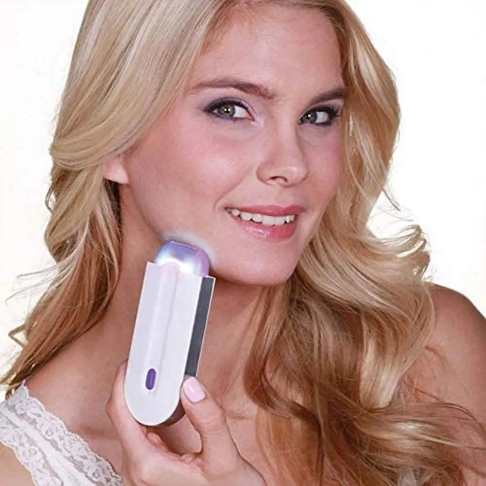 Depiladora eléctrica indolora recargable por USB para mujer, máquina de  afeitar para Barba, cortadora de pelo