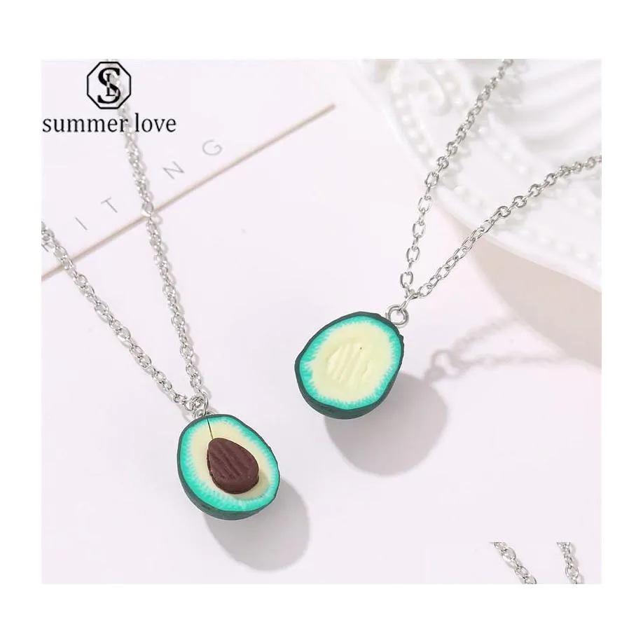 Buy Avocado Heart Friendship Necklace - Food Jewelry, Kawaii Jewelry,  Polymer Clay Jewelry Online at desertcartParaguay