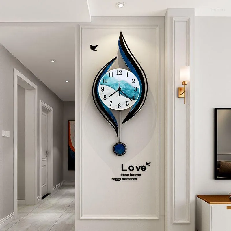 Wall Clocks Large Digital Clock Modern Design Mechanism 3d Silent Pendulum Living Room Decoration Reloj Pared Home NU