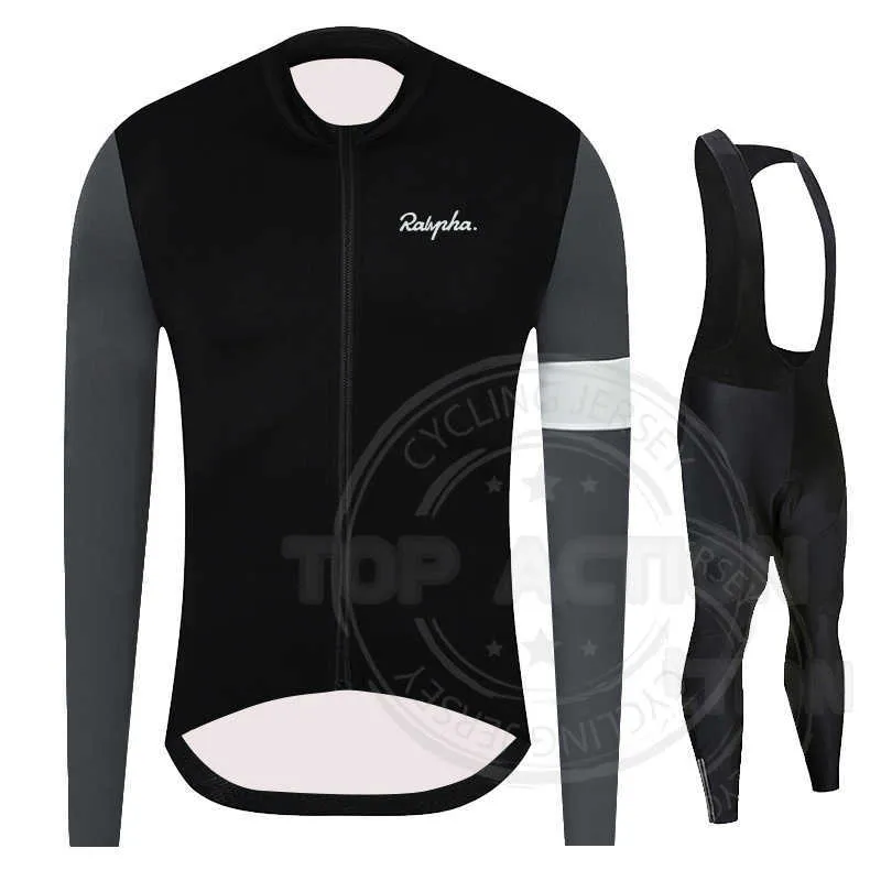 Ensembles de maillots New Long Sleeve Men's Cycling Riding Suit 2023 Raphaful Professional Team Mountain Road Maillot mbre Ciclismo Ho Z230130