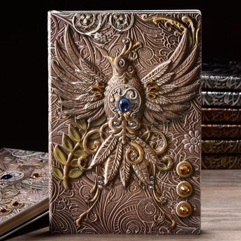 Notepads Fashion Vintage Embossed Leather Printing Travel Diary Notebook Journal A5Note Book 1pcs 230130