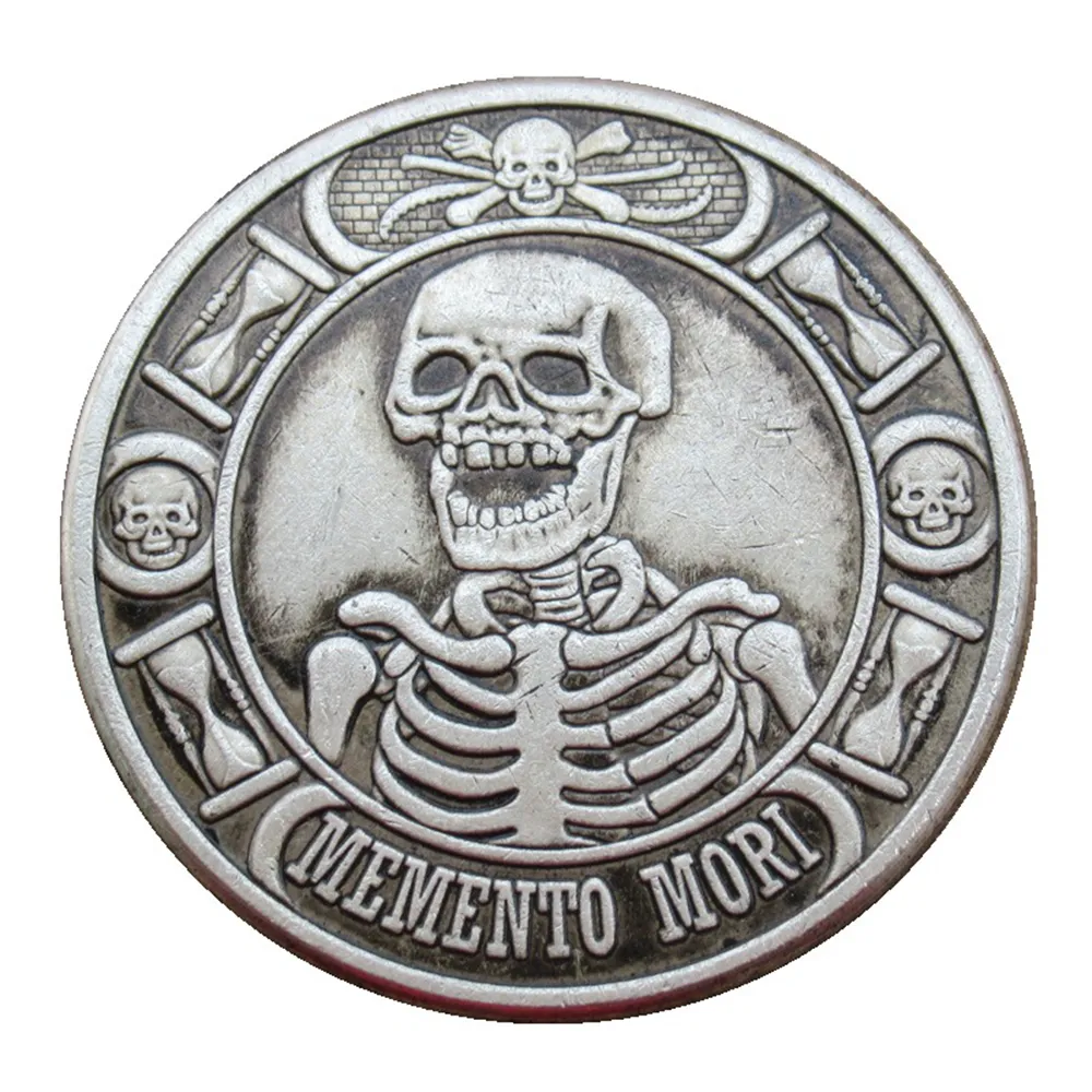 Hobo Conins USA Morgan Dollar Skull Sombie Skeleton Comped Copy Coins Metal Metr Prafts Специальные подарки № 0128