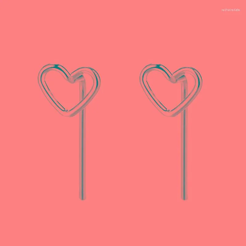 Stud Earrings Classic Women's S925 Sterling Silver Handmade Heart-shaped Gold Simple Fashion Jewelry Couple Holiday Gifts