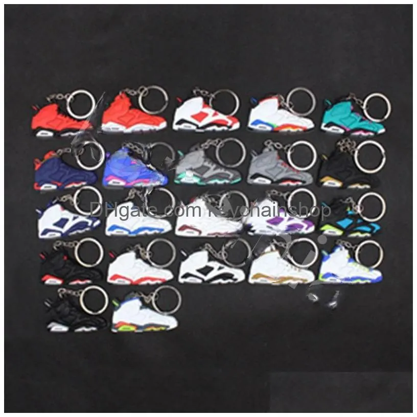 wholesale designer mini silicone sneaker keychain men women kids key ring gift shoes keychains handbag chain basketball shoe key