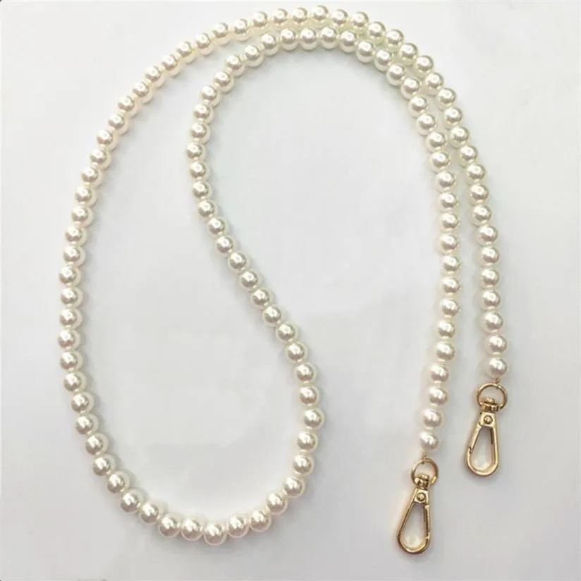 Marca cinghia perla per borse accessori per borsetta per borsetta manette a catena graziosa con tatene donne parti di chiusura dorata 264j