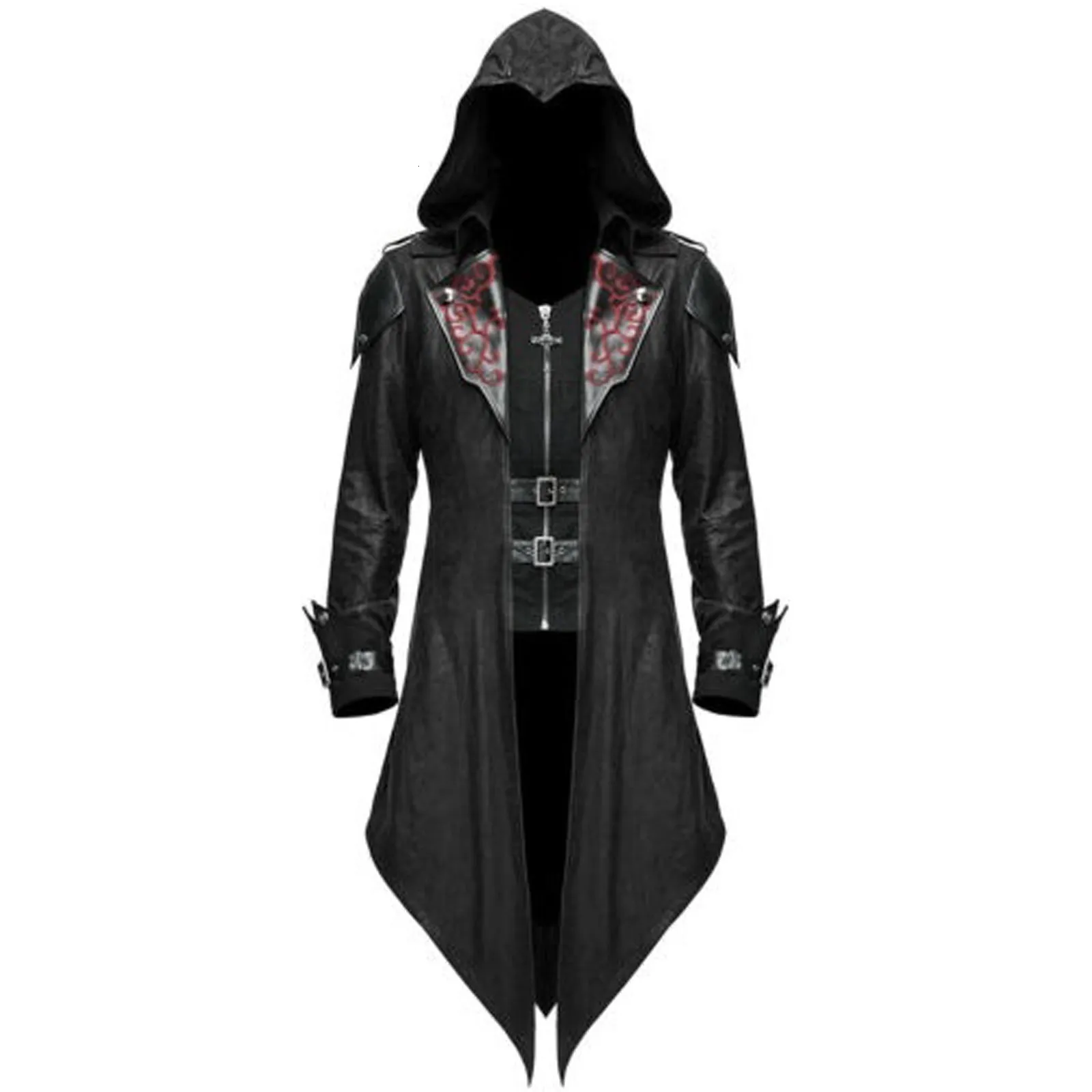 Men's Medieval Jacket Zip Up Wool Blend Victorian Suit