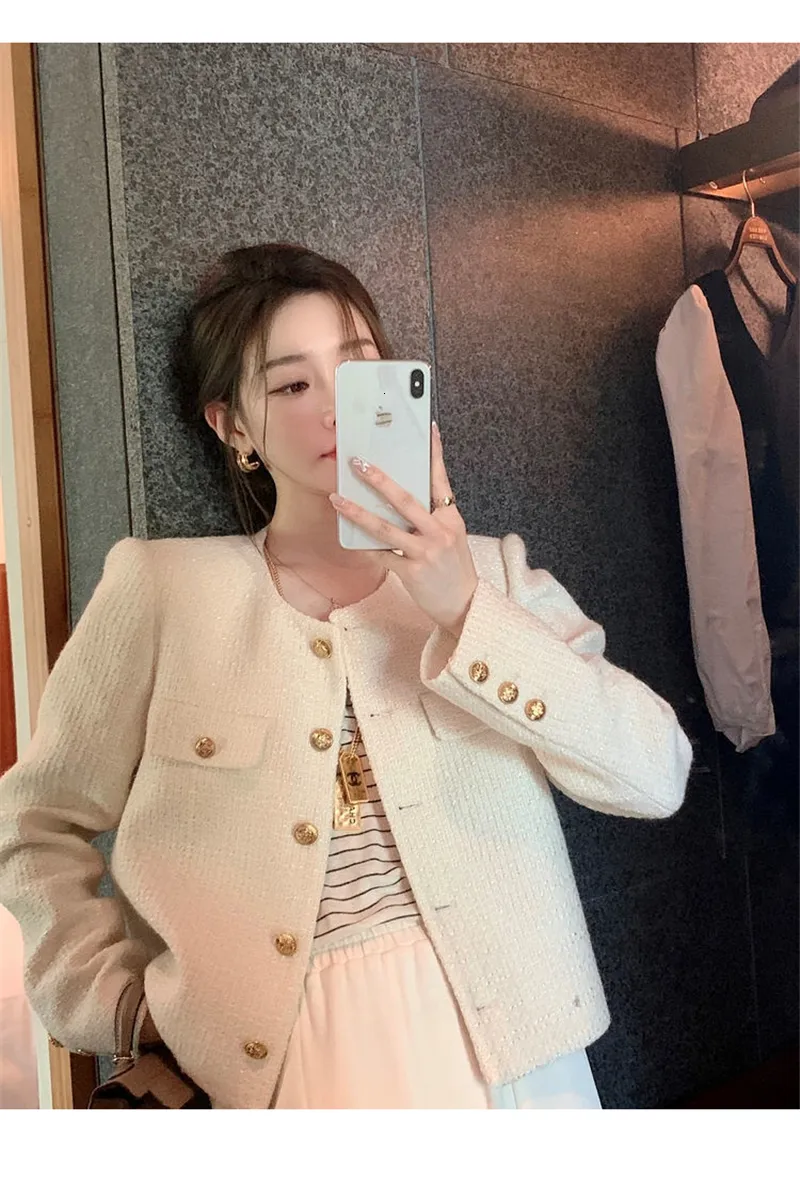 Green Tweed Cropped Jacket