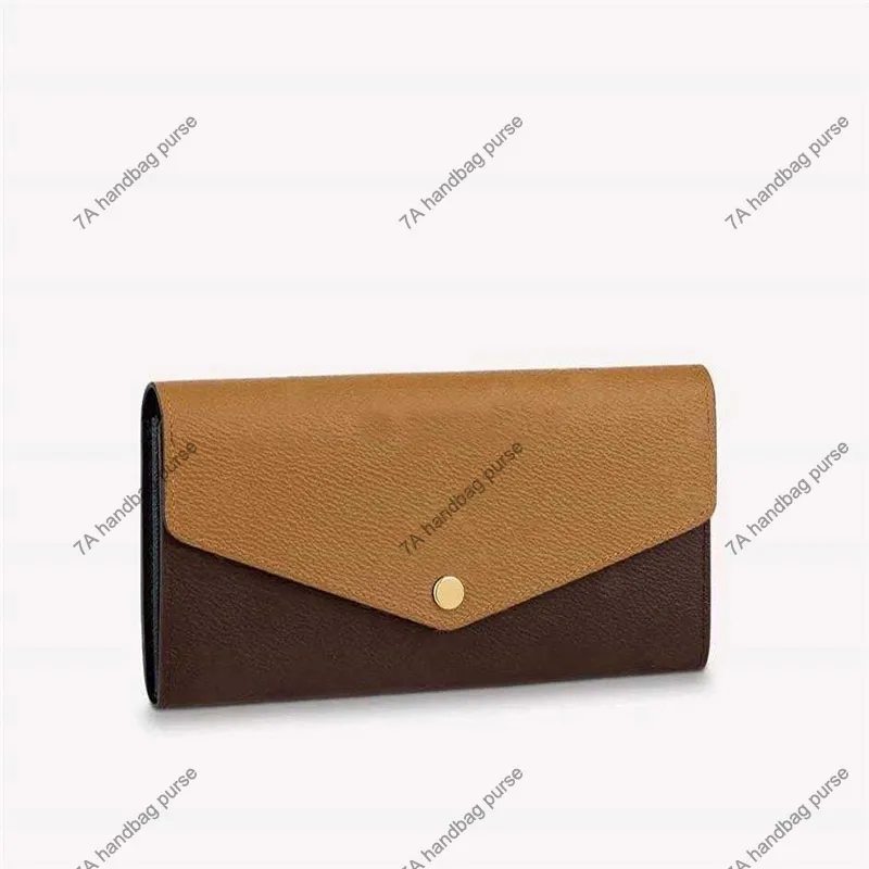 3A Designer Classic Envelope Wallets täcker Sarah Purse Giant Canvas Coin Change Designers Women Clutch Card Holders Key Handbag Mini Purses Wallet Passport M80726