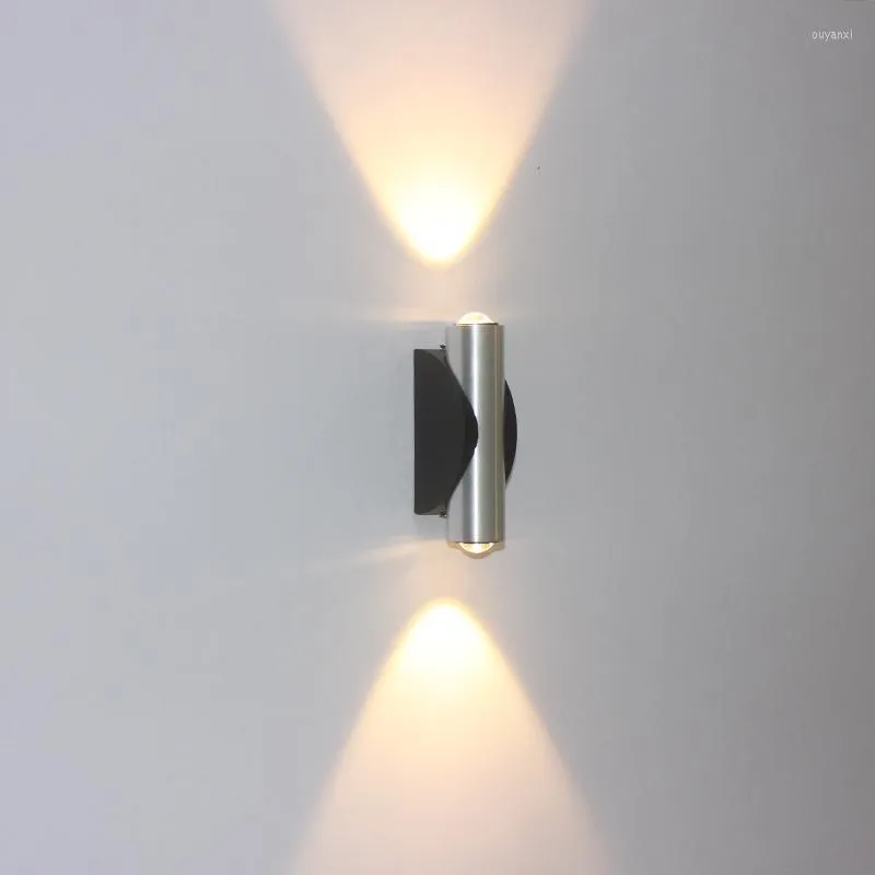 Vägglampor 2W LED -aluminium Lyser upp Rail Project Lamp Bedside Room Bedroom Arts Decor inomhusbelysning
