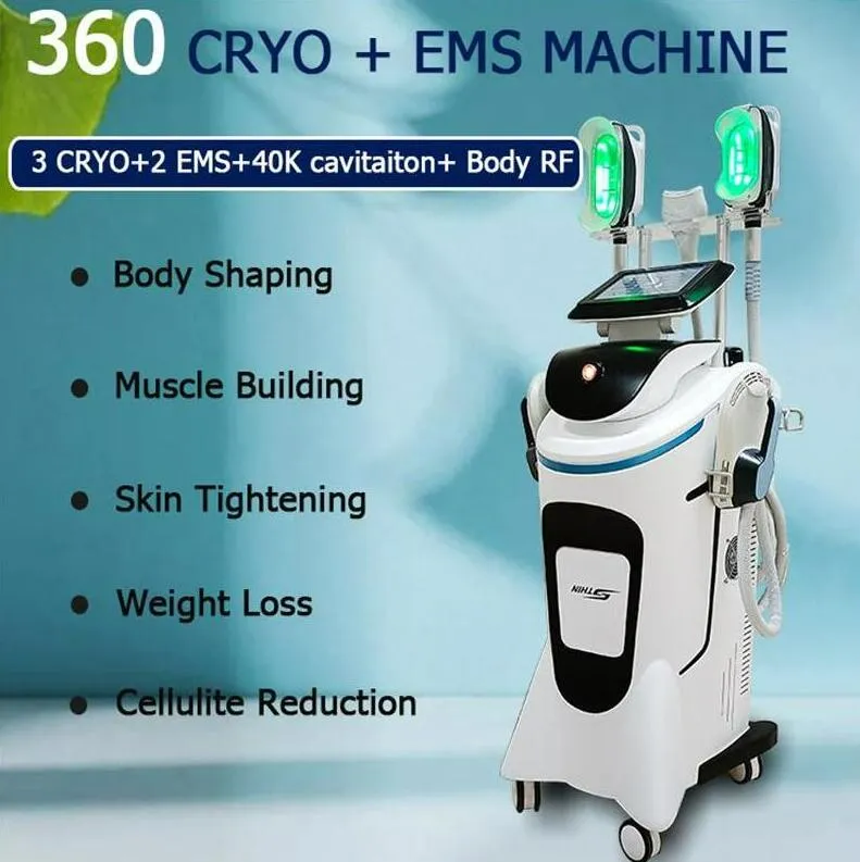 Zatwierdzenie FDA Hi-Emt Cryolipoliza Maszyna przesuwana Emslim i Cryo 2 w 1 Ciało Rzeźba Mięsień Trener 40K RF Zamrożenie tłuszczu Kształtowanie Sprzęt redukcji tłuszczu