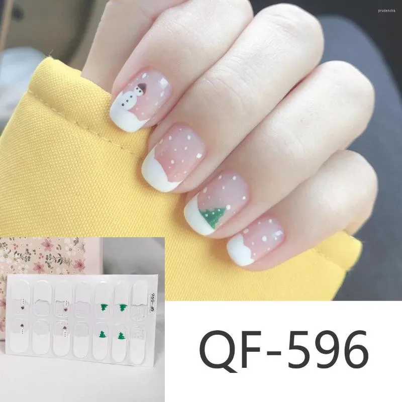 False Nails 14 Stickers/Piece Of Christmas Nail Decoration Selling Cartoon Cute Waterproof Tear Off Sticker Free Delivery Product