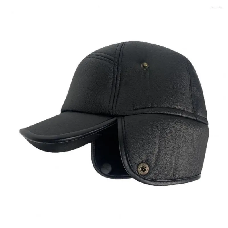 Casquette de baseball d'hiver bérets coupe-vent papa couleur unie père chapeau extérieur