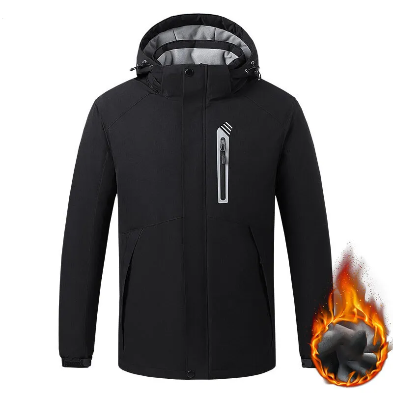 Vestes pour hommes BROWON Marque Hiver Veste Chauffante Usb 8 Places Couleur Unie Chaud Parkas Imperméable Sports En Plein Air Couple Manteaux 230130