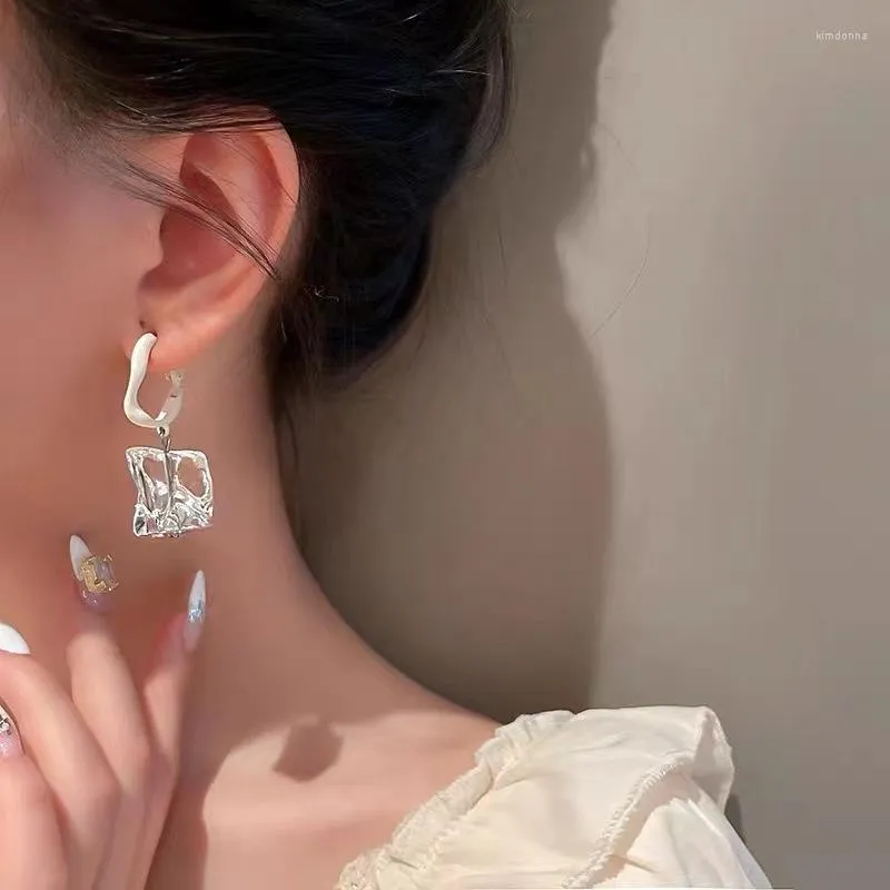 Hoop Ohrringe Einfache Geometrische Unregelmäßige Transparente Acryl Tropfen Für Frauen 2023 Trend Schmuck Junges Mädchen Mode Zubehör