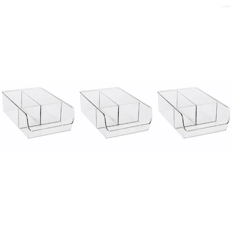 Förvaringslådor Makeup Organizerbox rackbins kylskåp akryl containrar caseclear hållare fåfänga bricka kyl kyl smycken stand rum