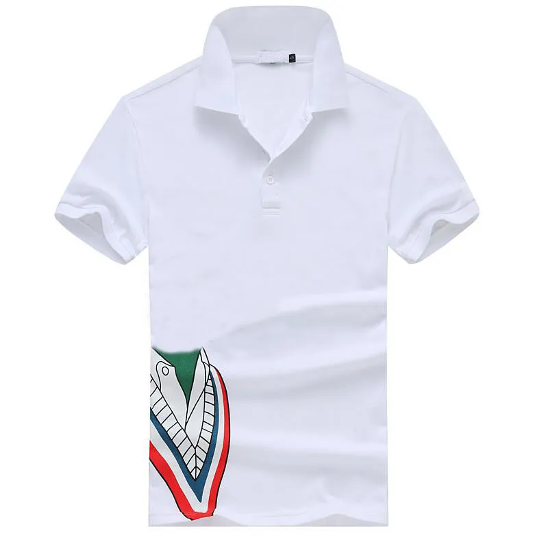 Lente Luxe Italië Mannen T-Shirt Designer Polo Shirts High Street Dier Borduurwerk Afdrukken Kleding Heren Merk Polo Shirt maat M-2XL