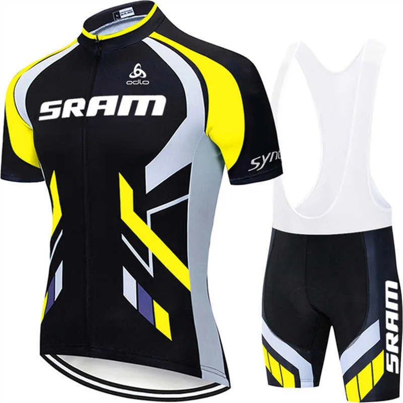 Set Jersey Men's Bike Clothing Cycling Pants Gel Uniform Bib Short Come Tricuta Man Mountain Laser Cut Shorts Set Summer P230522