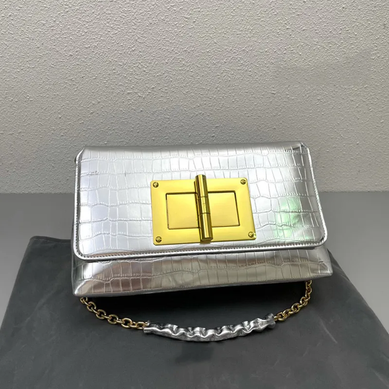 34 cm halvkedjep￥se twist l￥s klaff kvinnor handv￤skor crossbody axel designer v￤ska lyxv￤skor handv￤ska kohud ￤kta l￤der stor kapacitet messenger tote p￥se