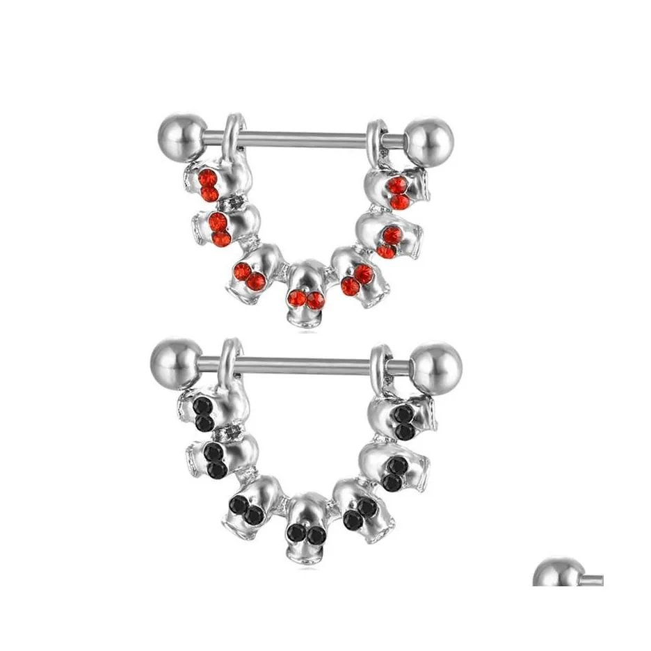 Nombril Bell Bouton Anneaux Skl Nipple Ring Piercing Bijoux Incrustation Diamant Femmes Mode Sein Boucle À Ongles 162C3 Drop Livraison Corps Dhslk