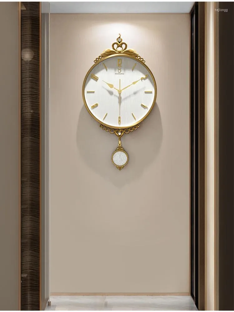 Luxury Round Quartz Modern Pendulum Wall Clock For Living Room And Bedroom  Modern Mute Design With Swing Stylish Home Decoration And Hanging Ornament  From Hejiongg, $230.2
