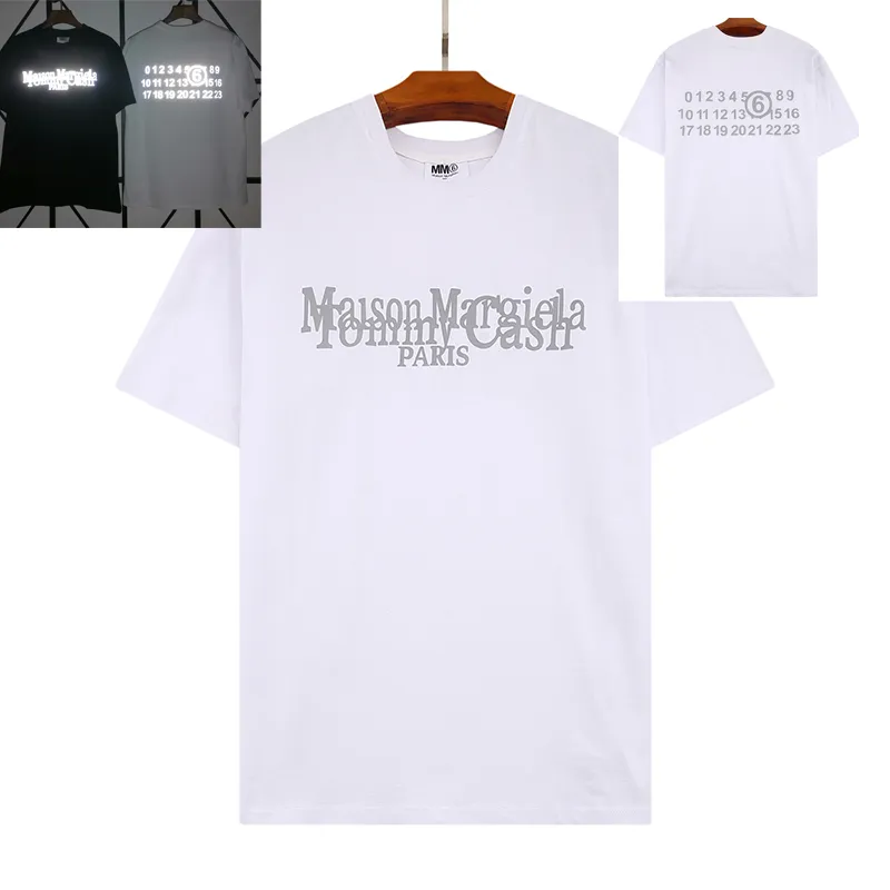 Mens Camisetas Maison Mens Camisetas Moda Verão Margiela Mens Mulheres Designers Camisetas Manga Longa Tops Luxurys Carta Algodão Camisetas Roupas Polos Roupas Curtas