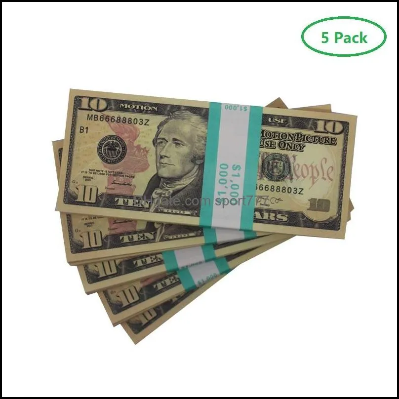 Funny Toys Replica Us Fake Money Kids Play Toy Or Family Game Paper Copy Banknote 100Pcs/Pack Drop Delivery Gifts Novelty Gag Dh51RB3E2