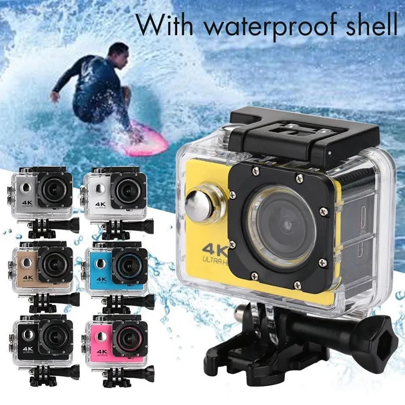 Câmera de ação de vídeo de ação esportiva Câmera de ação Ultra HD 30FPS/170D Câmera de gravação de vídeo subaquática à prova d'água