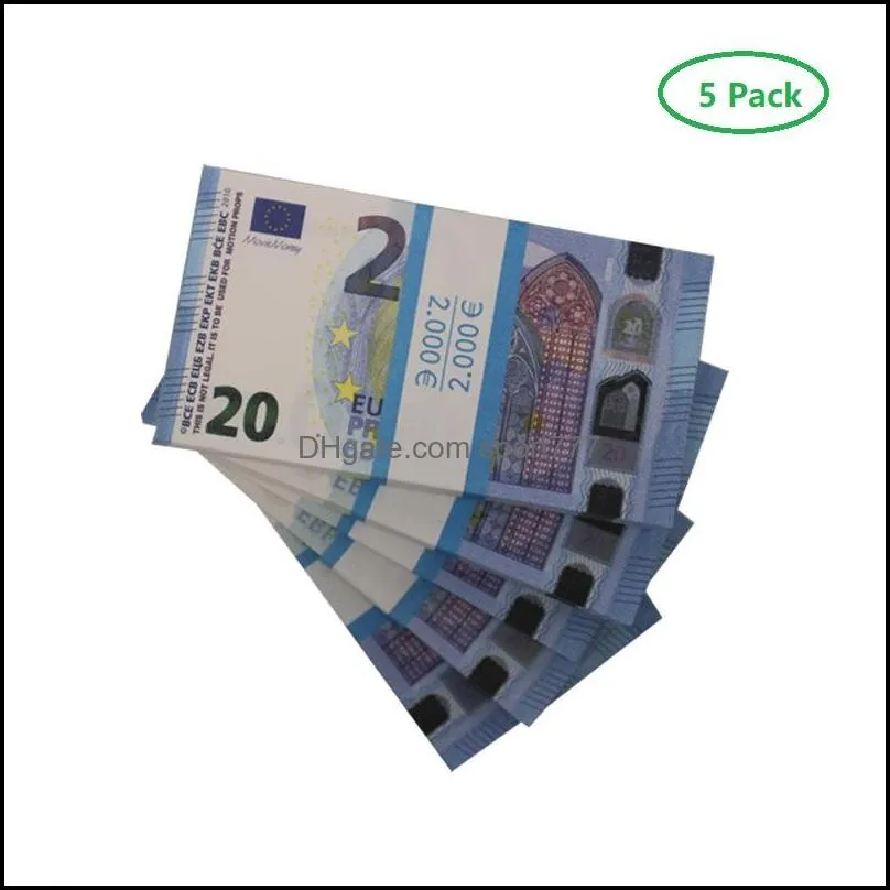 Altre forniture per feste festive Prop Soldi Copia Giocattolo Euro Realistici Falsi Banconote del Regno Unito Carta Finta Doppia Faccia Consegna a domicilio Ga Dhwpe1R5A