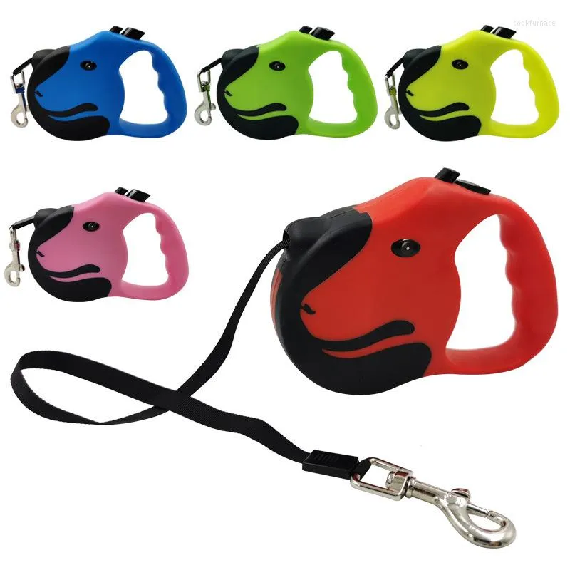 Colliers pour chiens 3/5M chaîne de laisse de chat rétractable laisses de corde de Traction pour animaux de compagnie Flexible et Durable pour petites fournitures moyennes