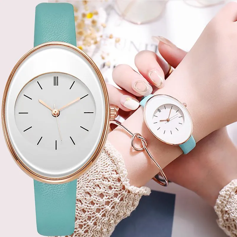 Нарученные часы est Oval Shape Design Luxury Worke Watch for Women Fashion Brand Mother's Dist