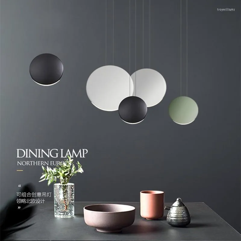 Pendant Lamps Nordic Creative Led Aluminum Biscuit Chandelier Post-modern Bar Bedroom Restaurant Decorative Light Cosmos Fixtures