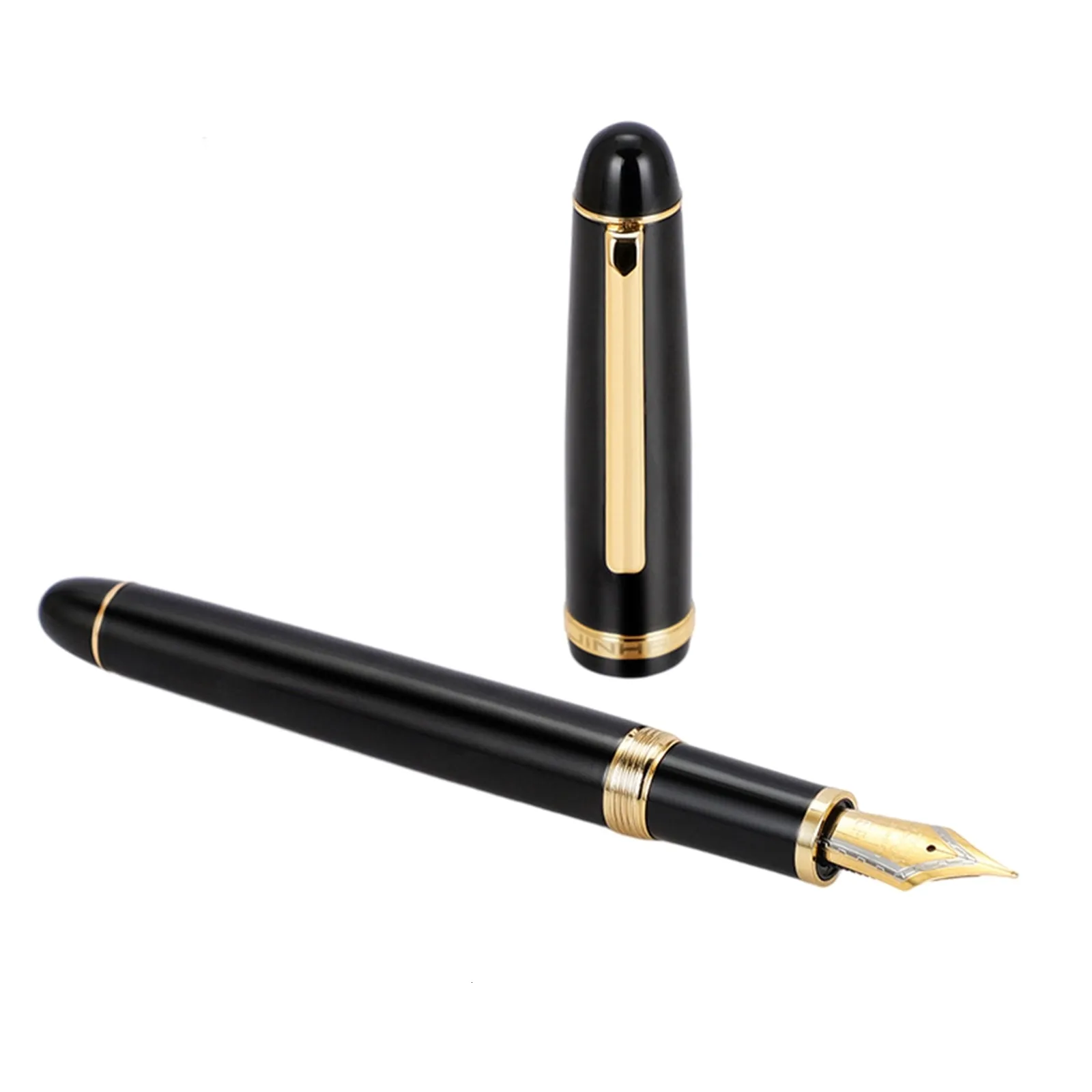 Stylos plume Jinhao X350 stylo plume M nib métal noir Business Office School Papeterie Fournitures Fine Nib écriture cadeaux pour ami 230130