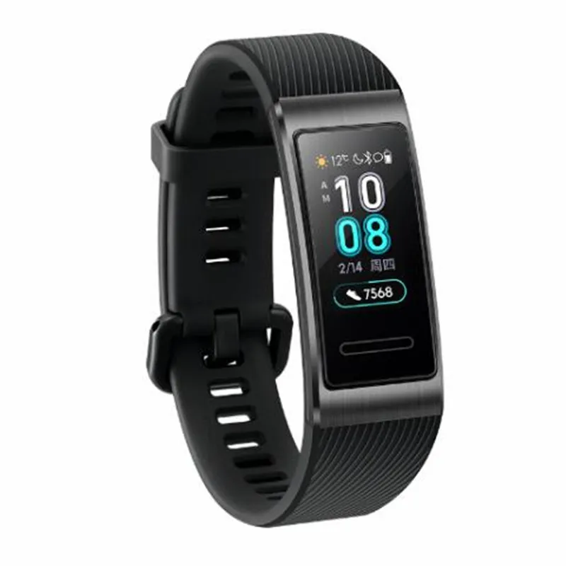 أصلي Huawei Band 3 Smart Smart Bracelet Rate Monitor Smart Watch Sports Tracker Health Health Waterproofwatch لـ Android iPhone Phone