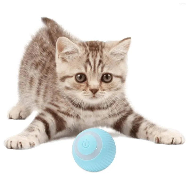 猫のおもちゃおもちゃインタラクティブなおもちゃのペット用品2つのモード小動物のための自動ローリングボールの充電子猫の子犬のトレーニング