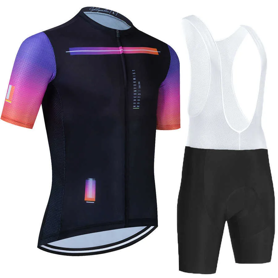 Sets CYKLOPEDIA Kurzarm Jersey Sommer Radfahren Kleidung set Bike uniform Reiten Sportwear Trägerhose MTB Maillot Roupa Ciclismo Z230130